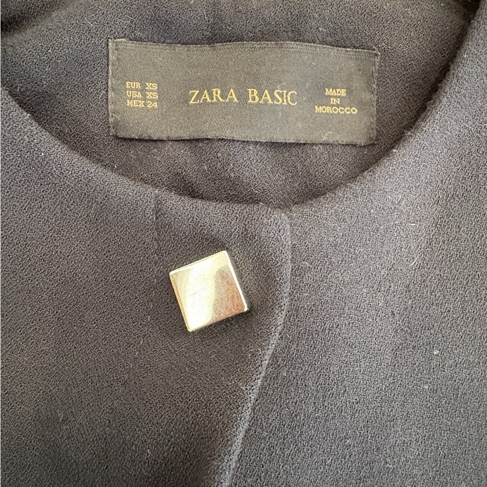 Zara Basic Charcoal Jacket with Silver Button Siz… - image 2